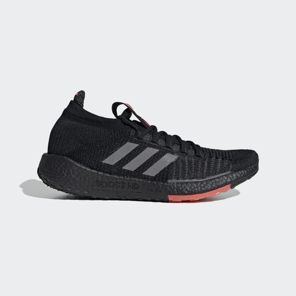 Adidas Men's Pulseboost HD Running Shoes Black/Grey/Coral Ireland EG0971